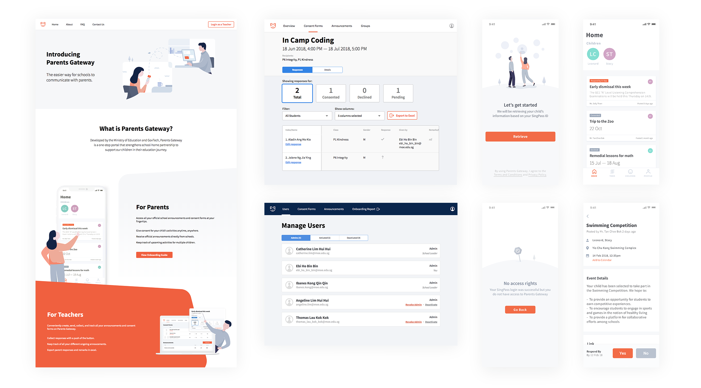 parents gateway mockup