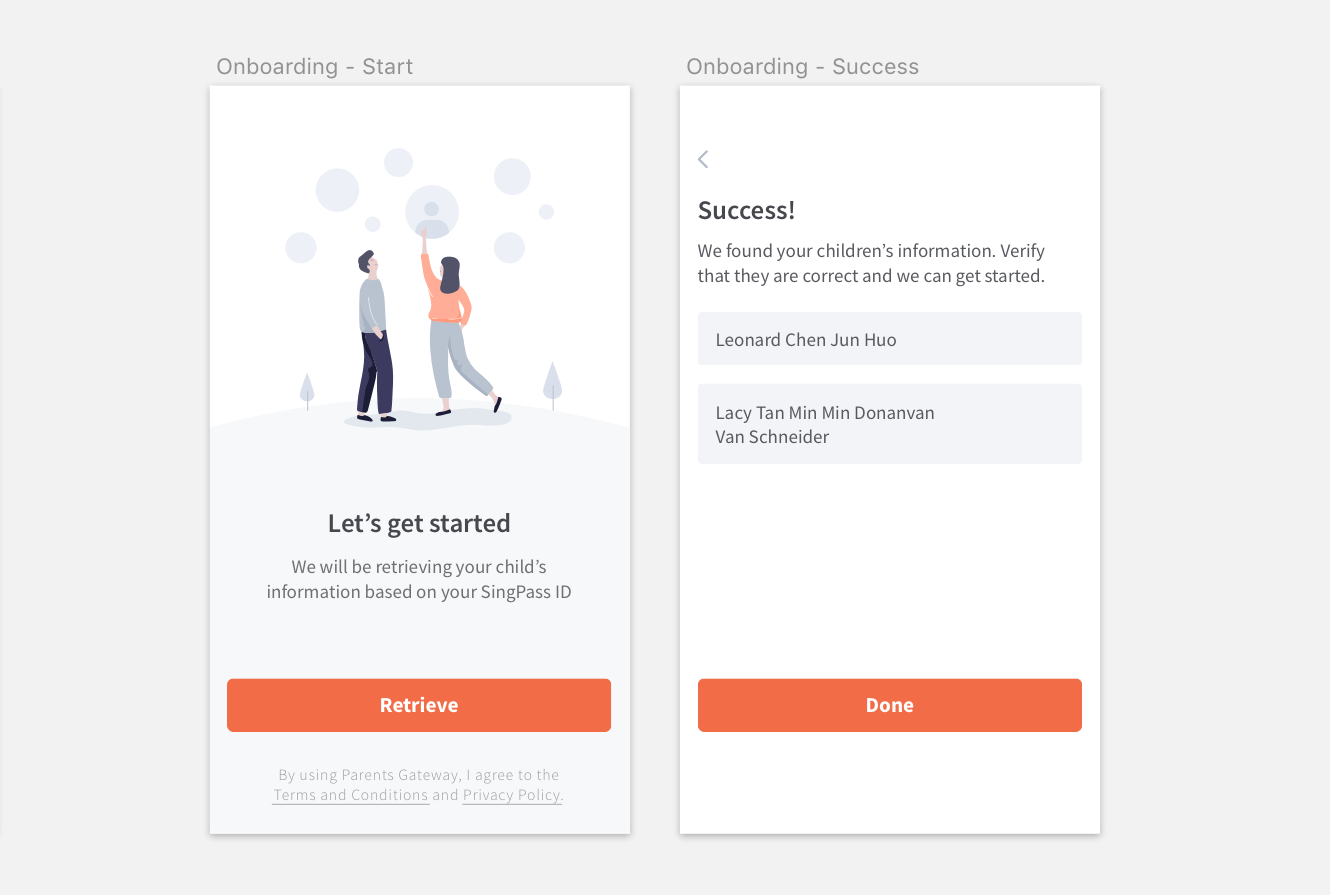 onboarding pages